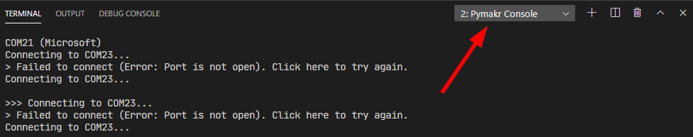 Pymakr console