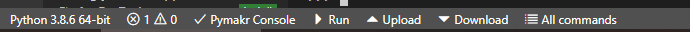 Pymakr toolbar